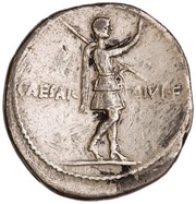 Denarius - Octavian CAESAR DIVI F; Pax, Rome, 32 BC - 29 BC reverse image