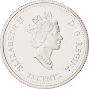 25 Cents - Elizabeth II Wisdom; silver obverse image