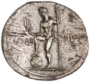 Denarius CAESAR DIVI F; Victory and Neptune, Rome, 32 BC - 29 BC reverse image