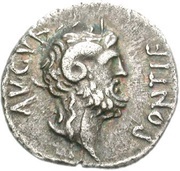 Denarius - Augustus IMP CAESAR DIVI F; Victory obverse image