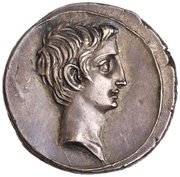 Denarius - Octavian IMP CAESAR obverse image