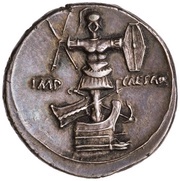 Denarius - Octavian IMP CAESAR, Rome, 29 BC - 27 BC reverse image
