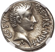 Denarius - Augustus AEGVPTO CAPTA obverse image