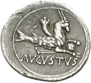 Denarius - Augustus AVGVSTVS, Rome, 27 BC - 14 AD reverse image