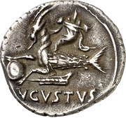 Denarius - Augustus AVGVSTVS, Rome, 27 BC - 14 AD reverse image