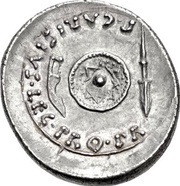 Denarius - Augustus P CARISIVS LEG PRO PR, Rome, 25 BC - 23 BC reverse image