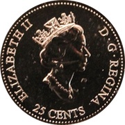25 Cents - Elizabeth II Pride; colored obverse image