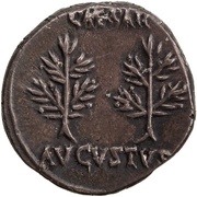Denarius - Augustus CAESAR AVGVSTVS, Rome, 20 BC - 19 BC reverse image