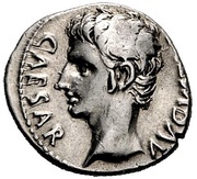 Denarius - Augustus MAR VLT; Mars obverse image