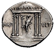 Denarius - Augustus MAR VLT; Mars, Rome, 19 BC reverse image