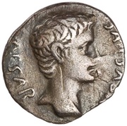 Denarius - Augustus MART VLT; Mars obverse image