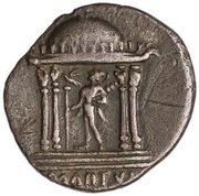 Denarius - Augustus MART VLT; Mars, Rome, 19 BC reverse image