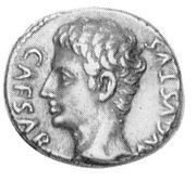 Denarius - Augustus MART VLT; Mars obverse image