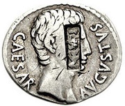 Denarius - Augustus MARTIS VLTORIS; Mars obverse image