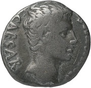 Denarius - Augustus MART VLT; Mars obverse image