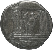 Denarius - Augustus MART VLT; Mars, Rome, 19 BC reverse image