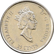 25 Cents - Elizabeth II Freedom obverse image