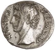 Denarius - Augustus SIGNIS RECEPTIS; Mars obverse image