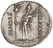 Denarius - Augustus SIGNIS RECEPTIS; Mars, Rome, 19 BC reverse image