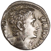 Denarius - Augustus SIGNIS RECEPTIS; Mars obverse image