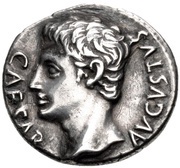 Denarius - Augustus SIGNIS RECEPTIS; Mars obverse image