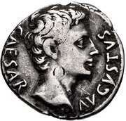 Denarius - Augustus SIGNIS RECEPTIS; Mars obverse image