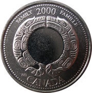 25 Cents - Elizabeth II Family, Canada, 2000 reverse image
