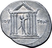 Denarius - Augustus IOV TON; Jupiter, Rome, 19 BC reverse image