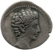 Denarius - Augustus SIGNIS RECEPTIS; Mars obverse image