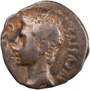 Denarius - Augustus SIGNIS RECEPTIS CL V S P Q R obverse image