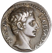 Denarius - Augustus SIGNIS RECEPTIS CL V S P Q R obverse image
