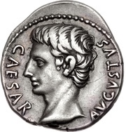 Denarius - Augustus MARTIS VLTORIS; Mars obverse image