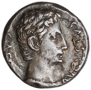 Denarius - Augustus SIGNIS RECEPTIS; Mars obverse image