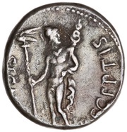 Denarius - Augustus SIGNIS RECEPTIS; Mars, Rome, 19 BC - 18 BC reverse image