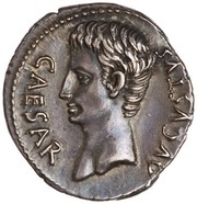 Denarius - Augustus S P Q R CL V obverse image