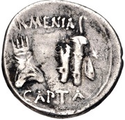 Denarius - Augustus ARMENIA CAPTA, Rome, 19 BC - 18 BC reverse image