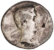 Denarius - Augustus CAESAR DIVI F ARMEN CAPTA IMP VIIII obverse image