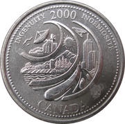 25 Cents - Elizabeth II Ingenuity, Canada, 2000 reverse image