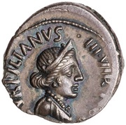 Denarius CAESAR AVGVSTVS SIGN RECE; Feronia obverse image