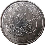 25 Cents - Elizabeth II Achievement, Canada, 2000 reverse image