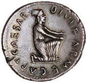 Denarius CAESAR DIVI F ARME CAPT; Liber, Rome, 19 BC - 4 BC reverse image