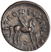 Denarius - Augustus P PETRON TVRPILIAN III VIR, Rome, 19 BC - 4 BC reverse image