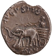 Denarius - Augustus AVGVSTVS CAESAR; Virtus, Rome, 19 BC - 4 BC reverse image
