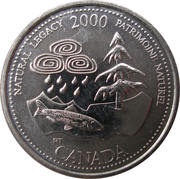25 Cents - Elizabeth II Natural Legacy, Canada, 2000 reverse image