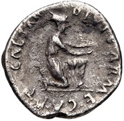 Denarius CAESAR DIVI F ARME CAPT; Virtus, Rome, 19 BC - 4 BC reverse image