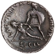 Denarius - Augustus L AQVILLIVS FLORVS III VIR SICIL, Rome, 19 BC - 4 BC reverse image