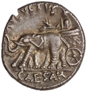 Denarius - Augustus AVGVSTVS CAESAR; Honos, Rome, 19 BC - 4 BC reverse image