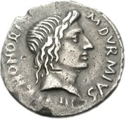 Denarius CAESAR AVGVSTVS S C; Honos obverse image