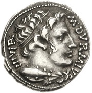 Denarius CAESAR AVGVSTVS SIGN RECE; Hercules obverse image