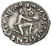 Denarius CAESAR AVGVSTVS SIGN RECE; Hercules, Rome, 19 BC - 4 BC reverse image